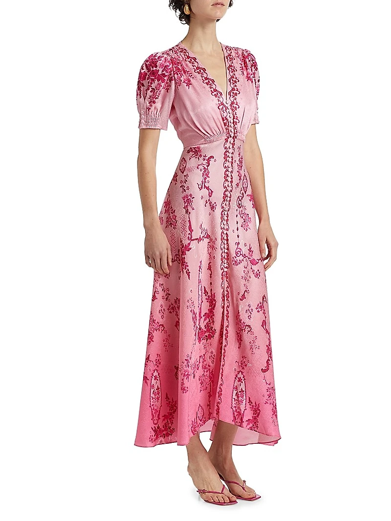 Lea Floral Ombré Shirtdress