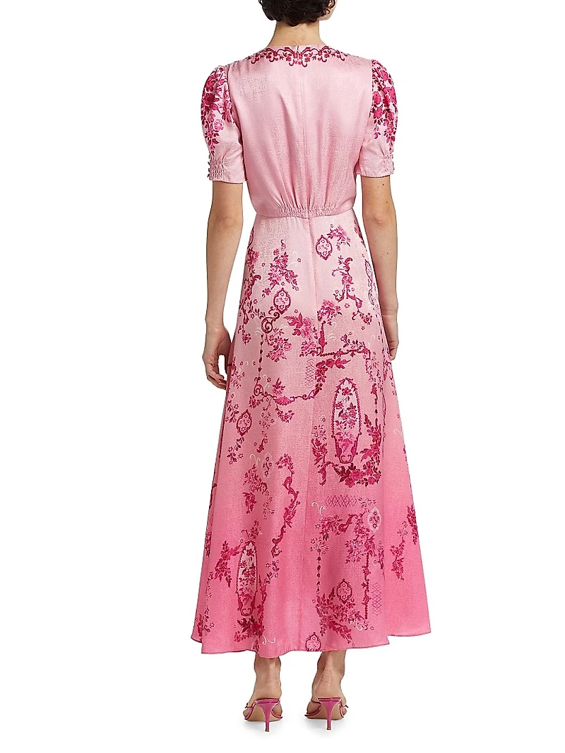 Lea Floral Ombré Shirtdress