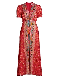 Lea Floral Silk Shirtdress