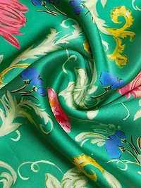 Gwen Floral Silk Tie-Waist Midi-Dress