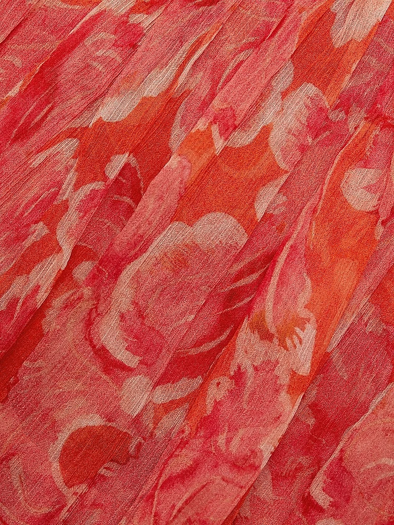 Ava Floral Silk Ruffled Minidress