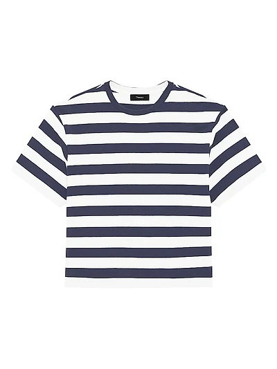 Striped Boxy Cotton T-Shirt