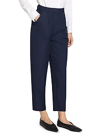 Pleated Wool Tapered Pants