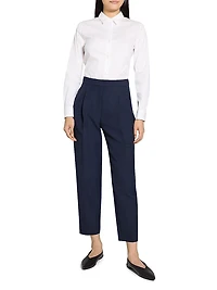 Pleated Wool Tapered Pants