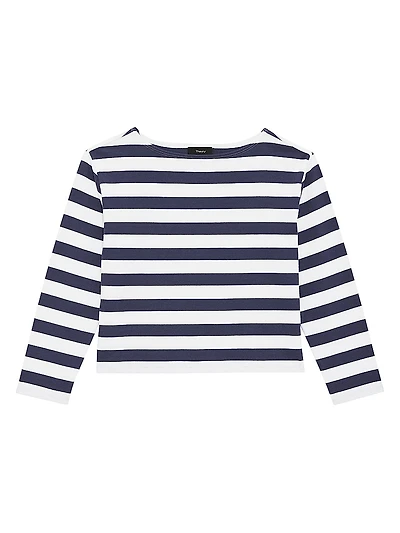 Clinton Striped Cotton Boatneck Shirt