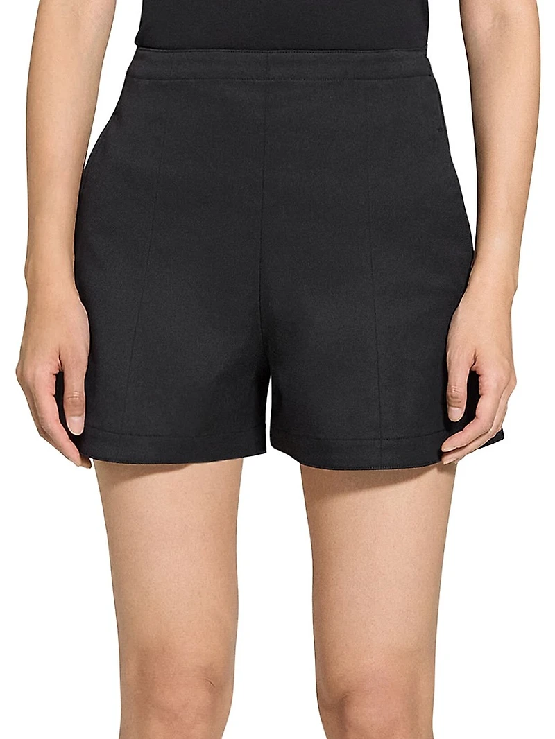 Stretch-Cotton High-Rise Shorts
