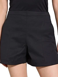 Stretch-Cotton High-Rise Shorts
