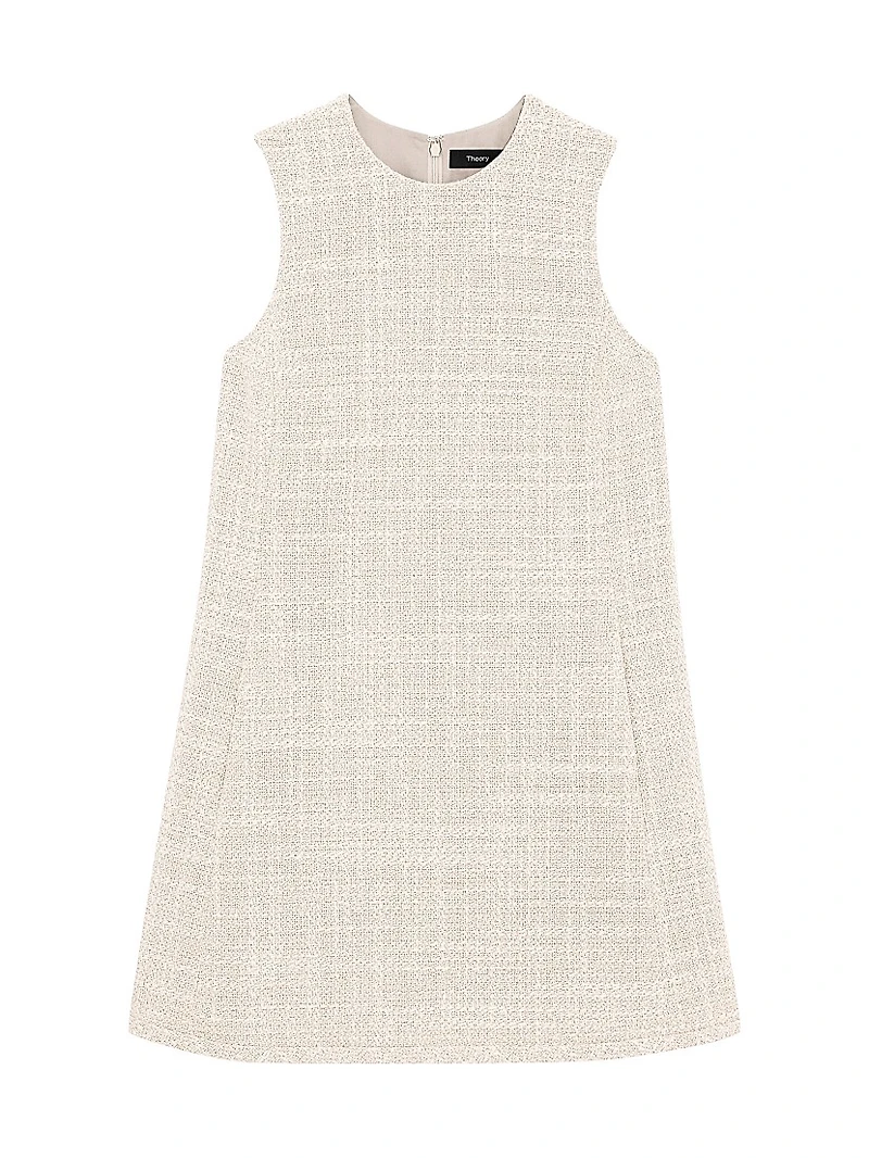 Tweed Sleeveless Shift Dress