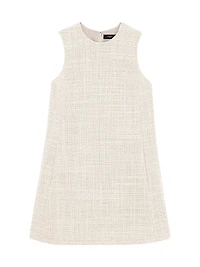 Tweed Sleeveless Shift Dress