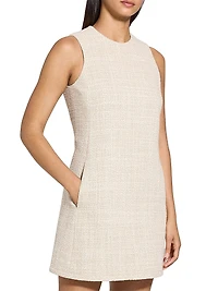 Tweed Sleeveless Shift Dress