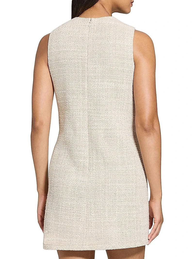 Tweed Sleeveless Shift Dress