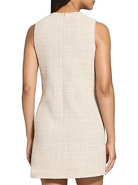 Tweed Sleeveless Shift Dress