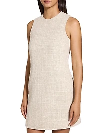 Tweed Sleeveless Shift Dress