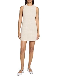 Tweed Sleeveless Shift Dress
