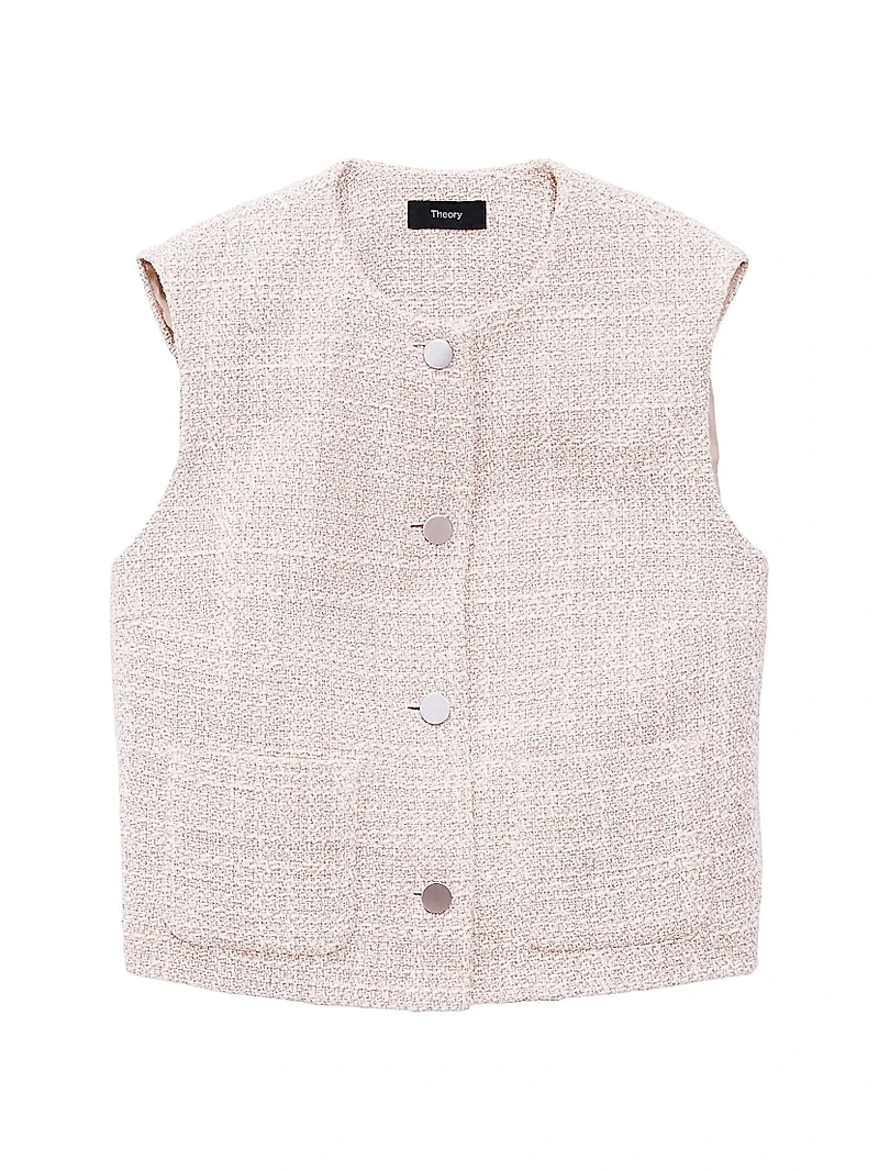 Tweed Patch Pocket Vest