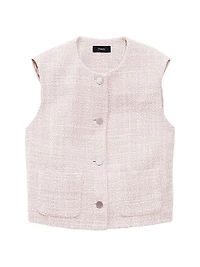 Tweed Patch Pocket Vest