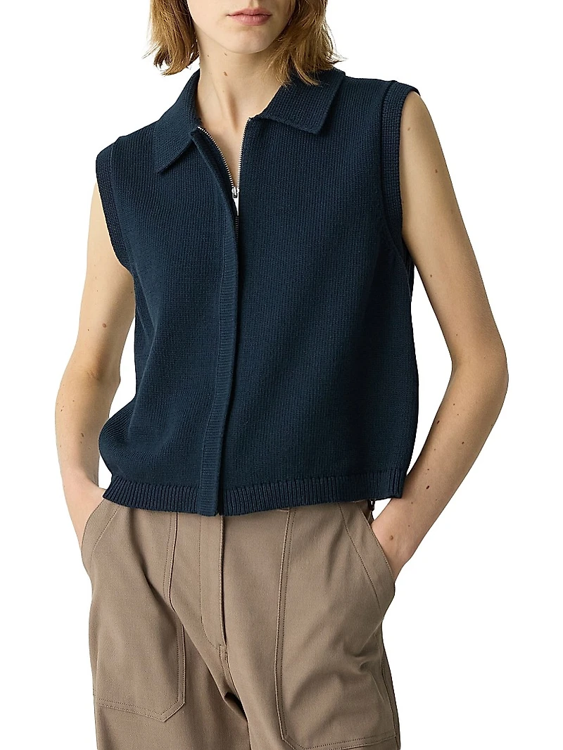 Knit Full-Zip Vest