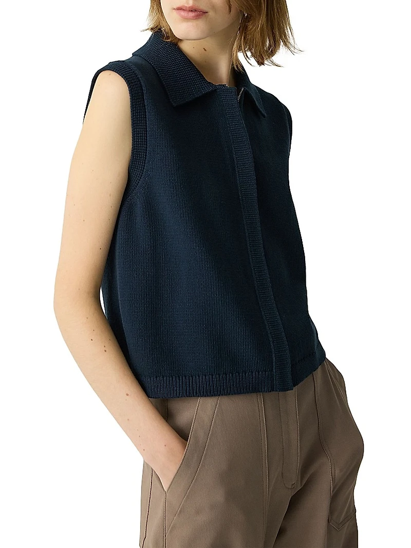 Knit Full-Zip Vest