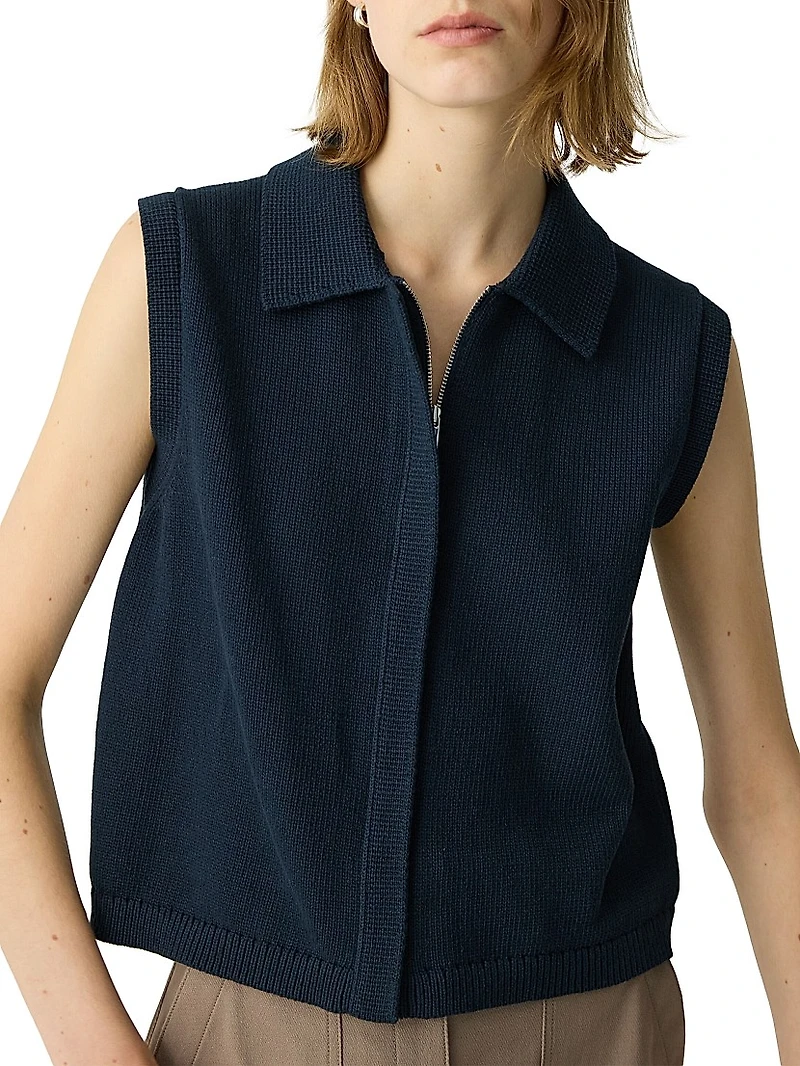 Knit Full-Zip Vest