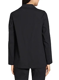 Relaxed Single-Breasted Patch Pocket Jacket