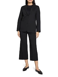 Relaxed Single-Breasted Patch Pocket Jacket