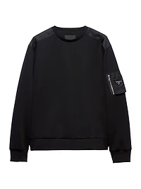 Cotton Fleece and Re-Nylon Sweatshirt