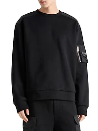 Cotton Fleece and Re-Nylon Sweatshirt