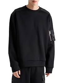 Cotton Fleece and Re-Nylon Sweatshirt