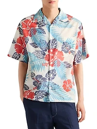 Printed Cotton Bowling Shirt