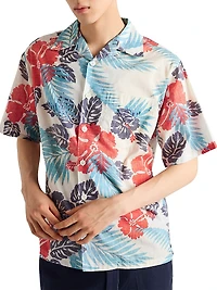 Printed Cotton Bowling Shirt