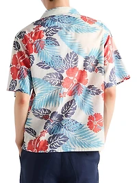 Printed Cotton Bowling Shirt