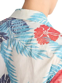 Printed Cotton Bowling Shirt