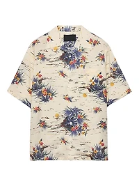 Printed Cotton Bowling Shirt
