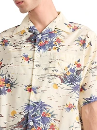 Printed Cotton Bowling Shirt