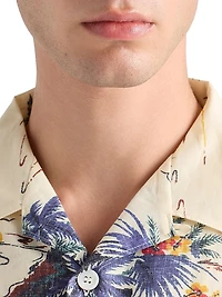 Printed Cotton Bowling Shirt