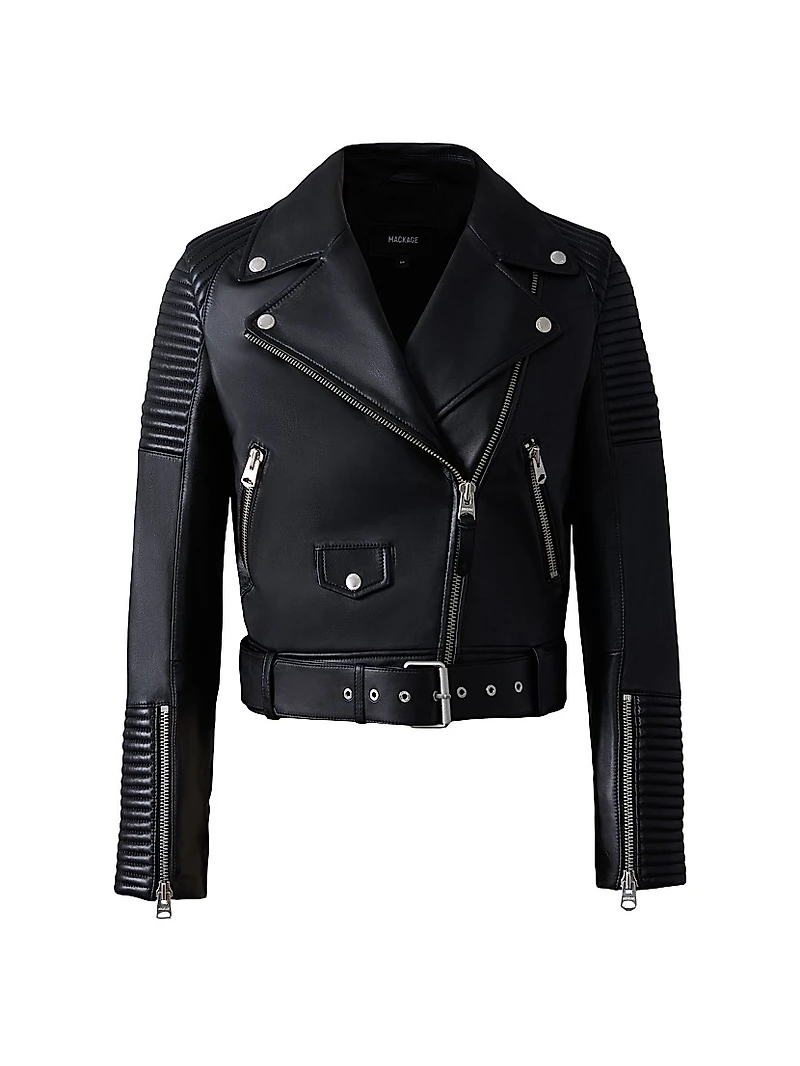 Masina Leather Biker Jacket