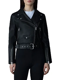 Masina Leather Biker Jacket