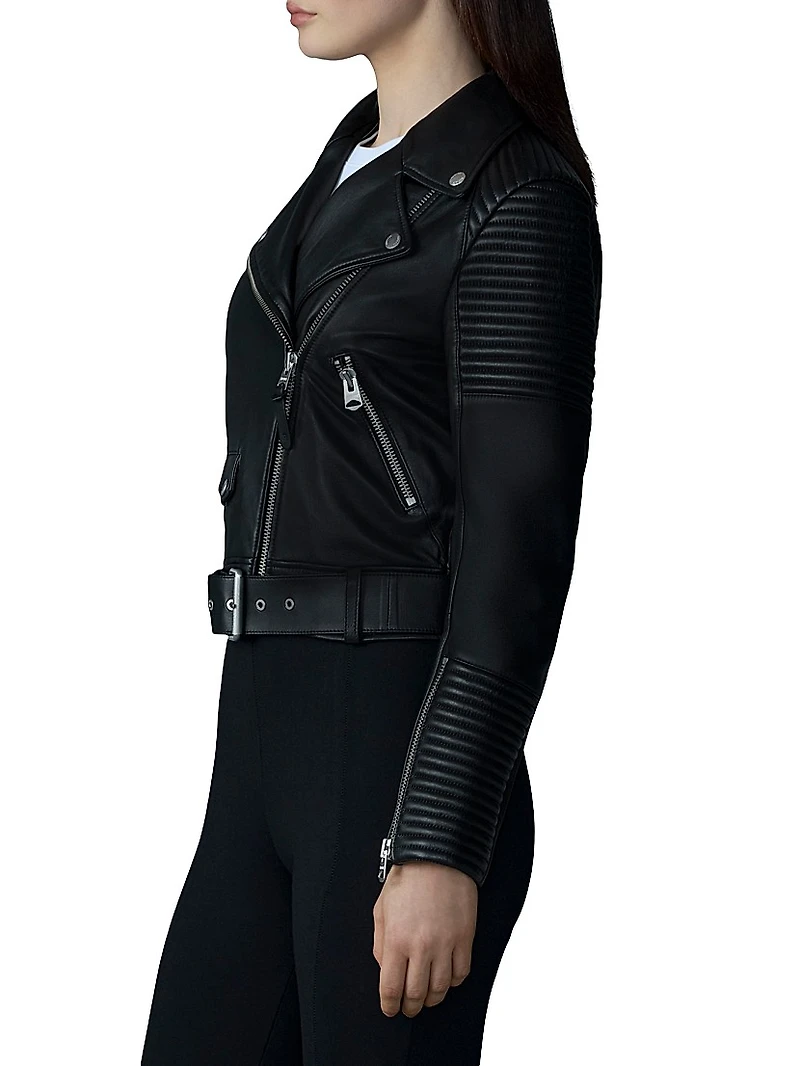 Masina Leather Biker Jacket