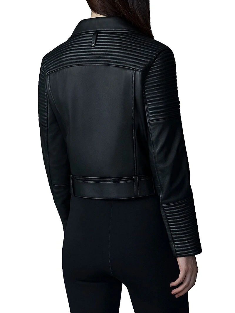 Masina Leather Biker Jacket