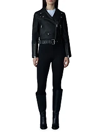 Masina Leather Biker Jacket