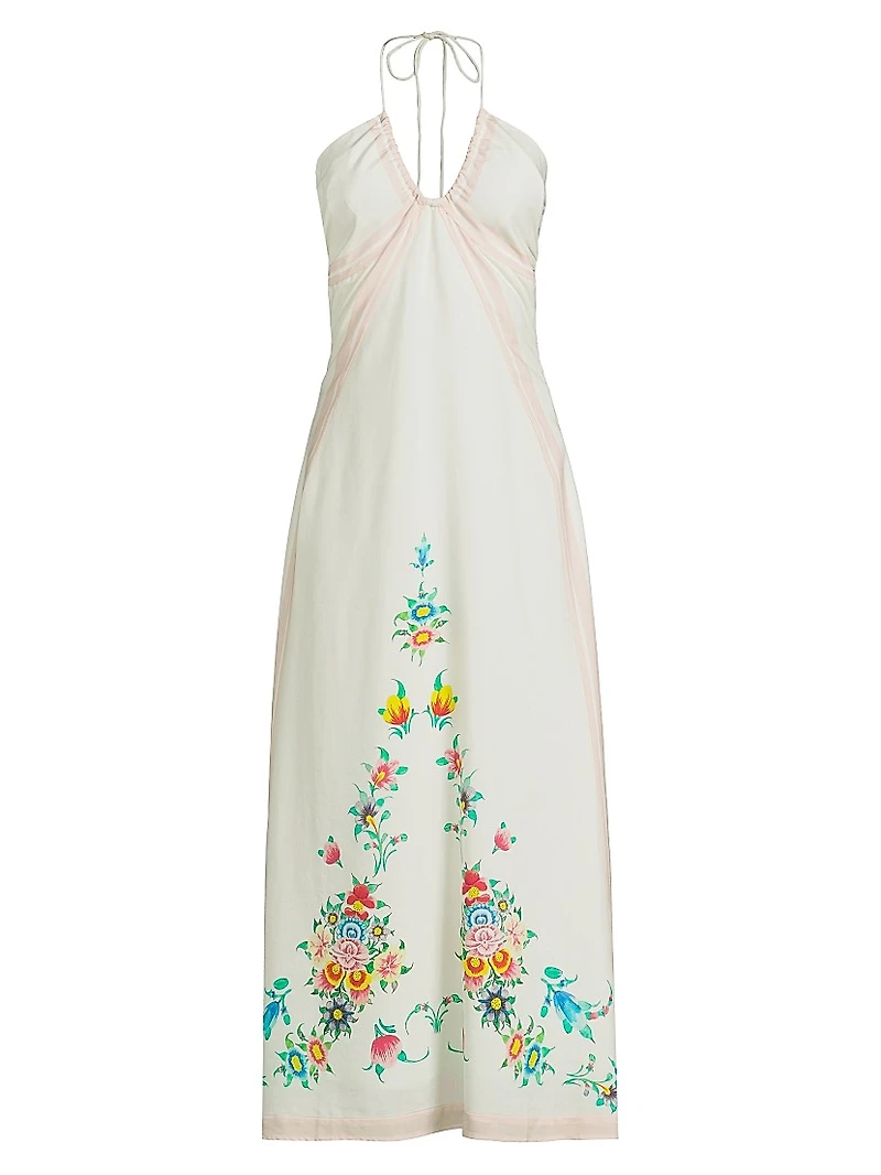Florä Silas Halterneck A-Line Maxi Dress