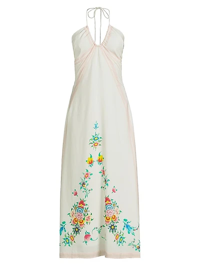 Florä Silas Halterneck A-Line Maxi Dress