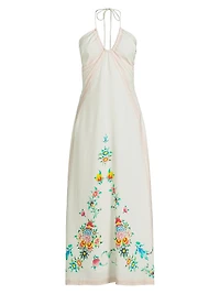 Florä Silas Halterneck A-Line Maxi Dress