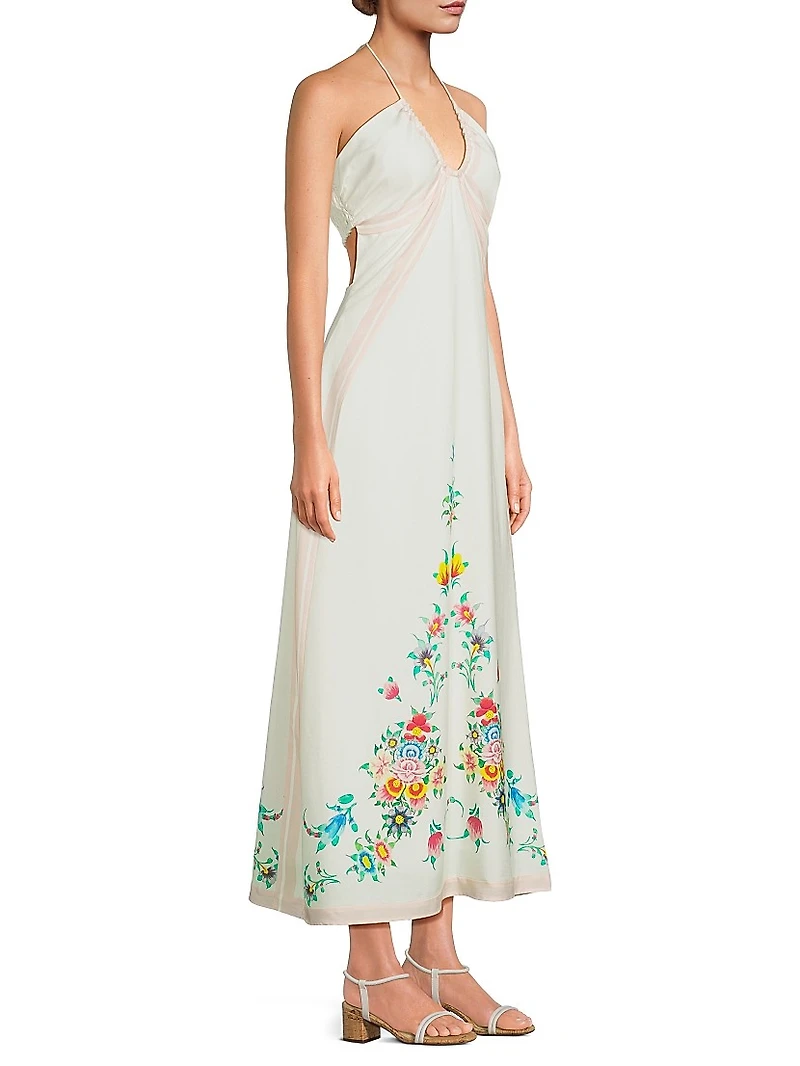 Florä Silas Halterneck A-Line Maxi Dress