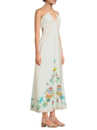 Florä Silas Halterneck A-Line Maxi Dress