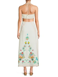 Florä Silas Halterneck A-Line Maxi Dress