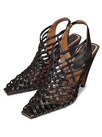 Spur Alter-Mat 95MM Woven Slingback Sandals