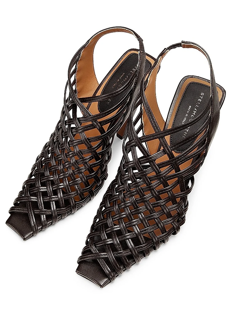 Spur Alter-Mat 95MM Woven Slingback Sandals