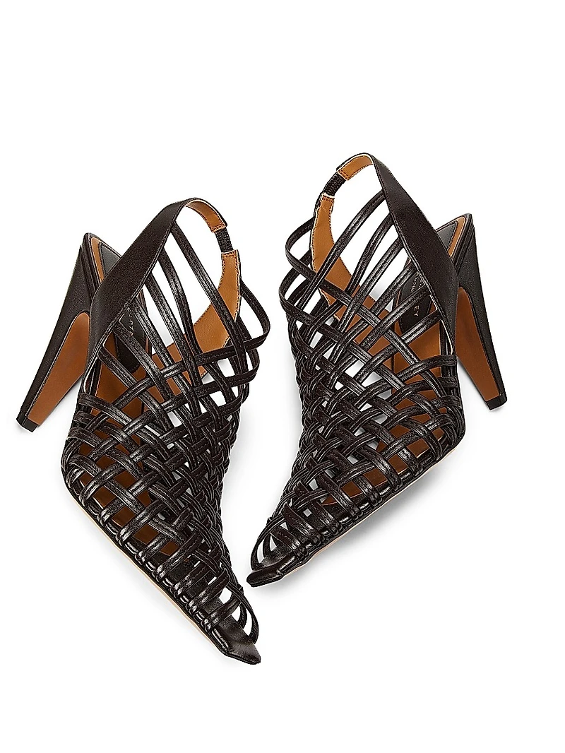 Spur Alter-Mat 95MM Woven Slingback Sandals
