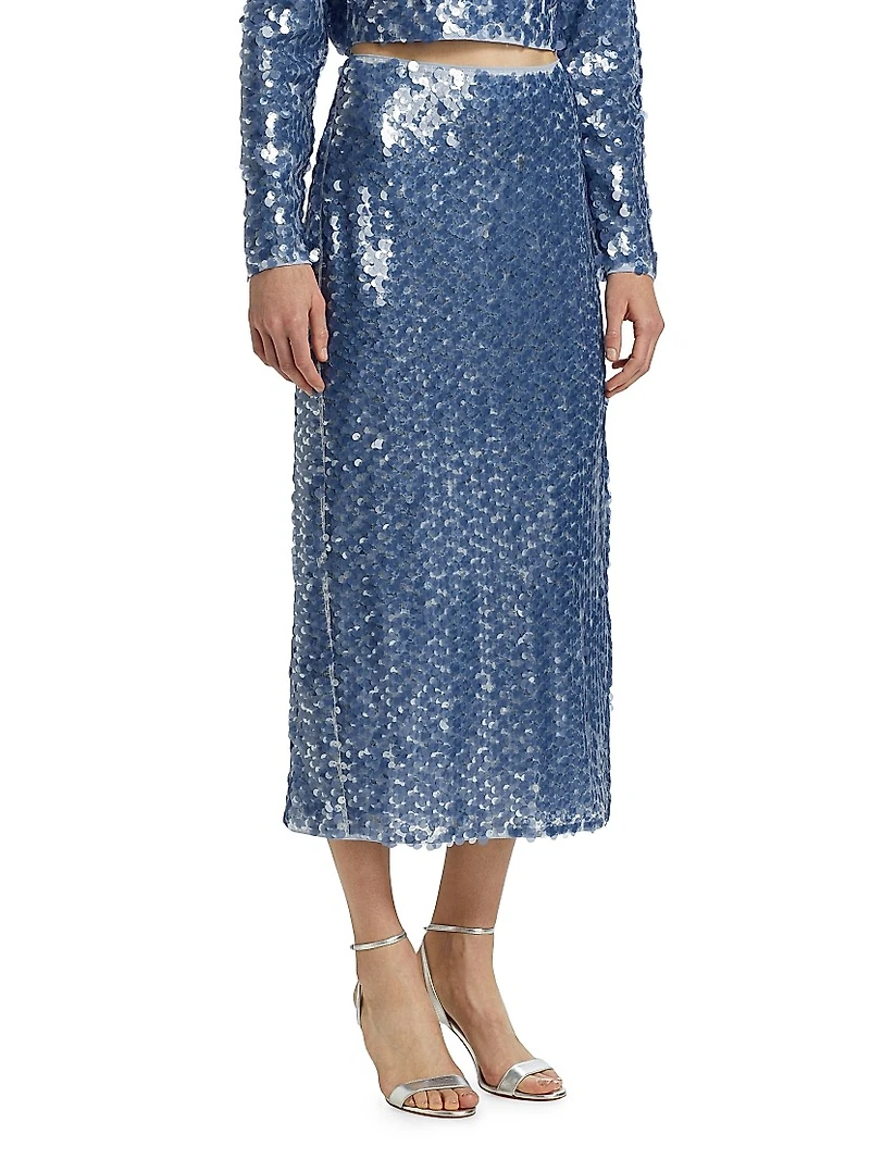 Leilani Sequined Midi-Skirt